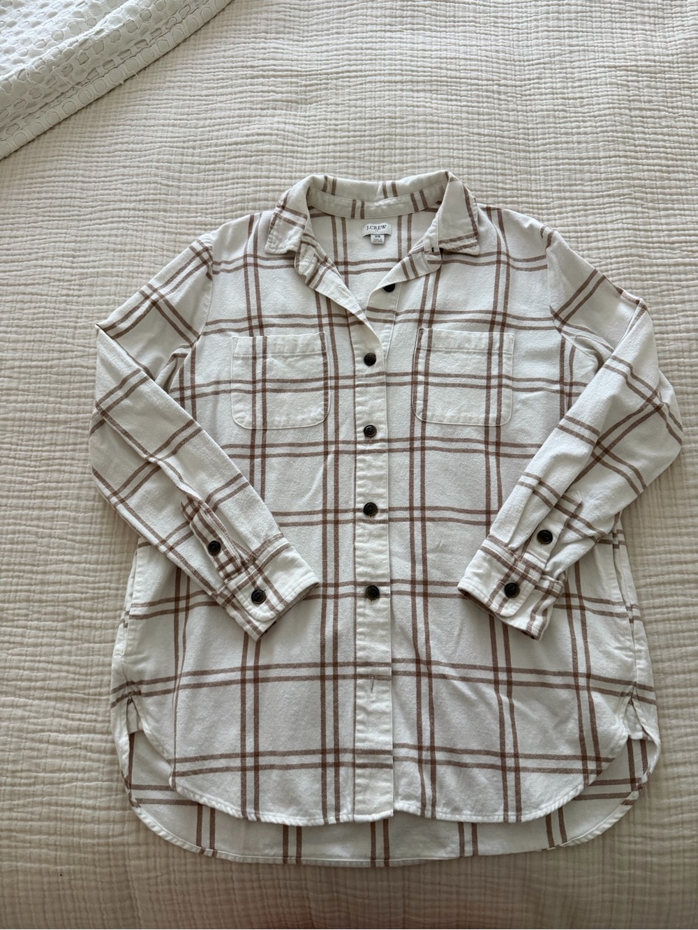 J Crew Plaid Flannel Shacket